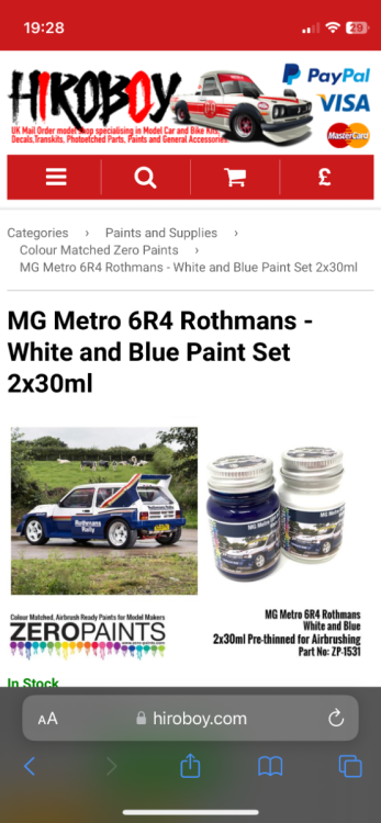 Rothmans paint codes - Basic Tech help - Opel Manta Owners Club